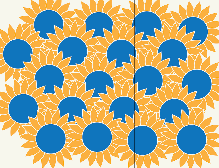 Sunflowers of Solidarity II Benefit Online Art Auction background