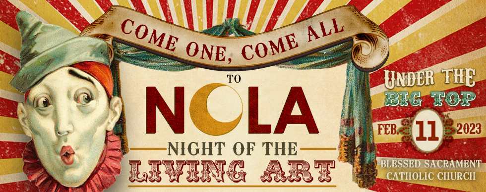 Blessed Sacrament Night of the Living Art logo