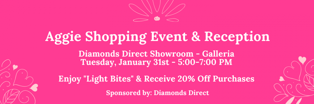 Diamonds Direct Aggie Shopping Event 2023 banner