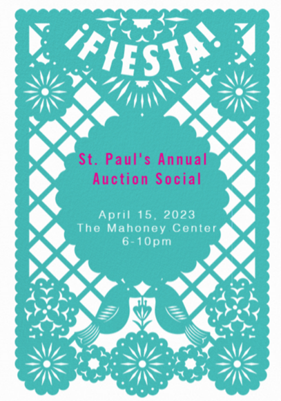 St Paul's Nursery School Annual Silent Auction banner