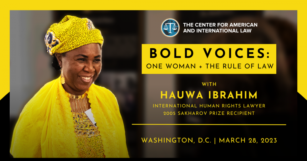 Bold Voices: One Woman + The Rule of Law DC banner