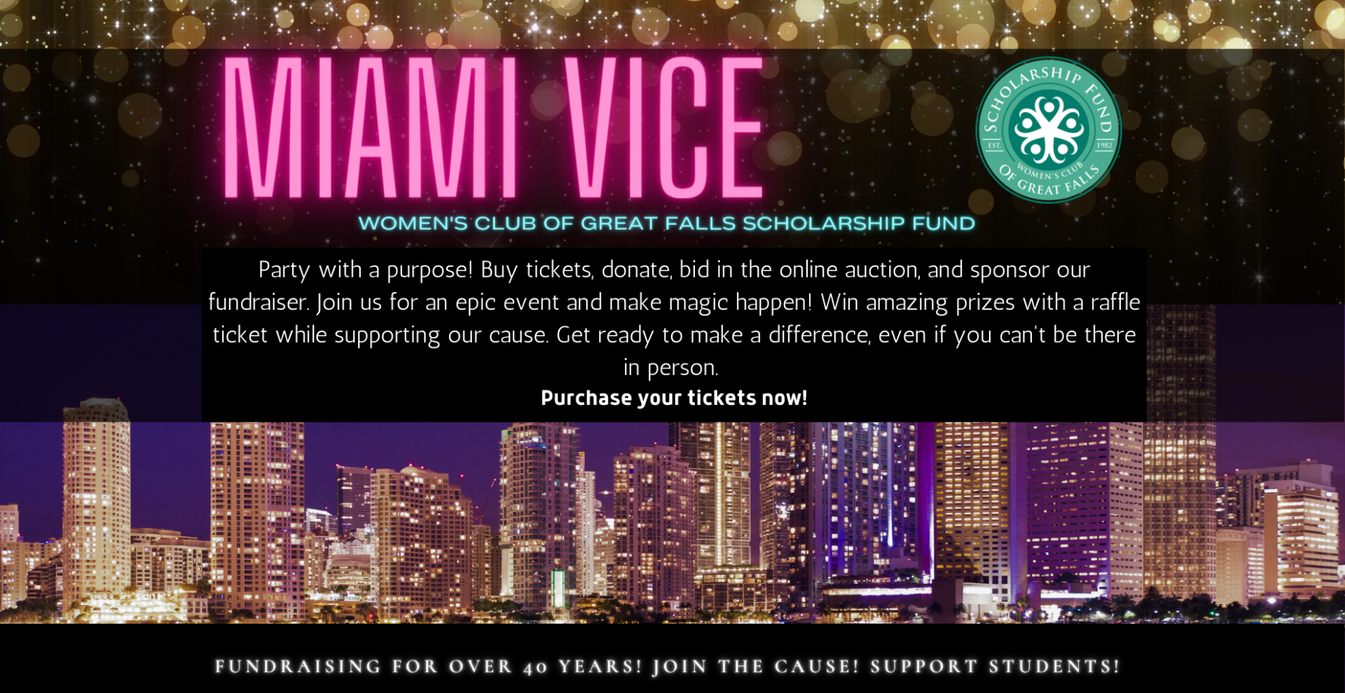Miami Vice - Scholarship Fund's Annual Fundraiser logo