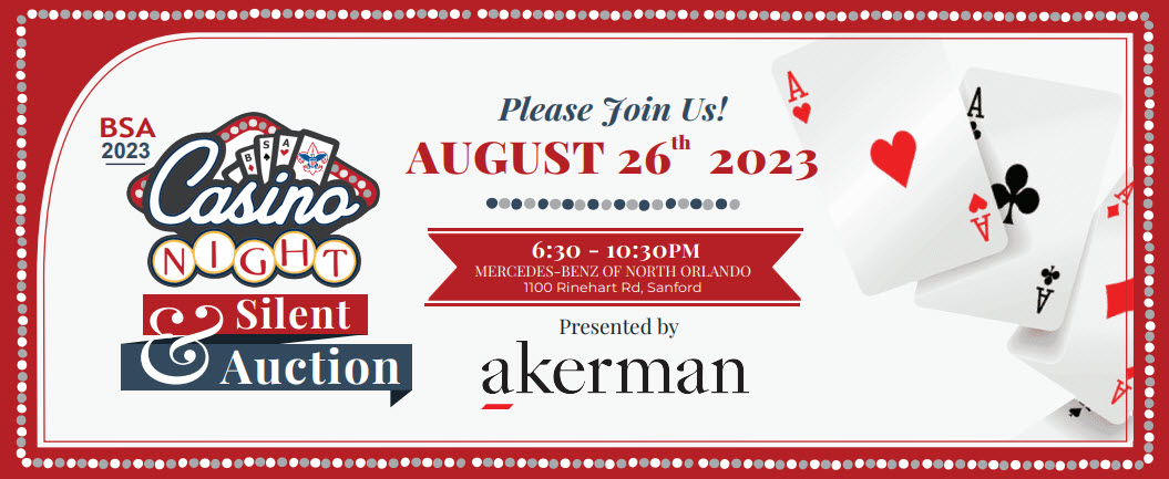 Casino Night and Silent Auction 2023 banner