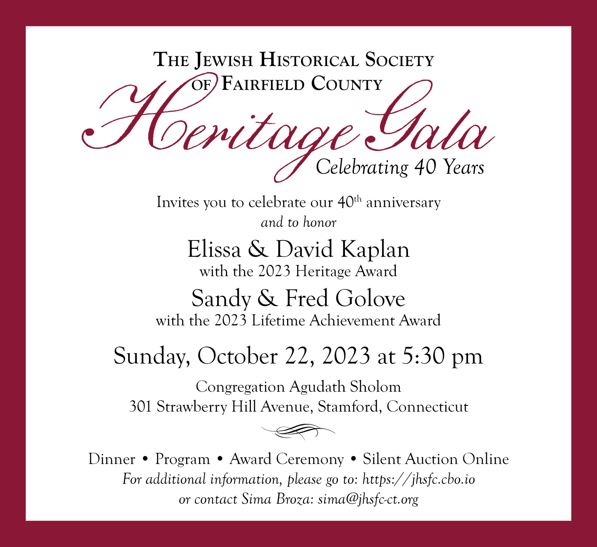 Jewish Historical Society of Fairfield County logo