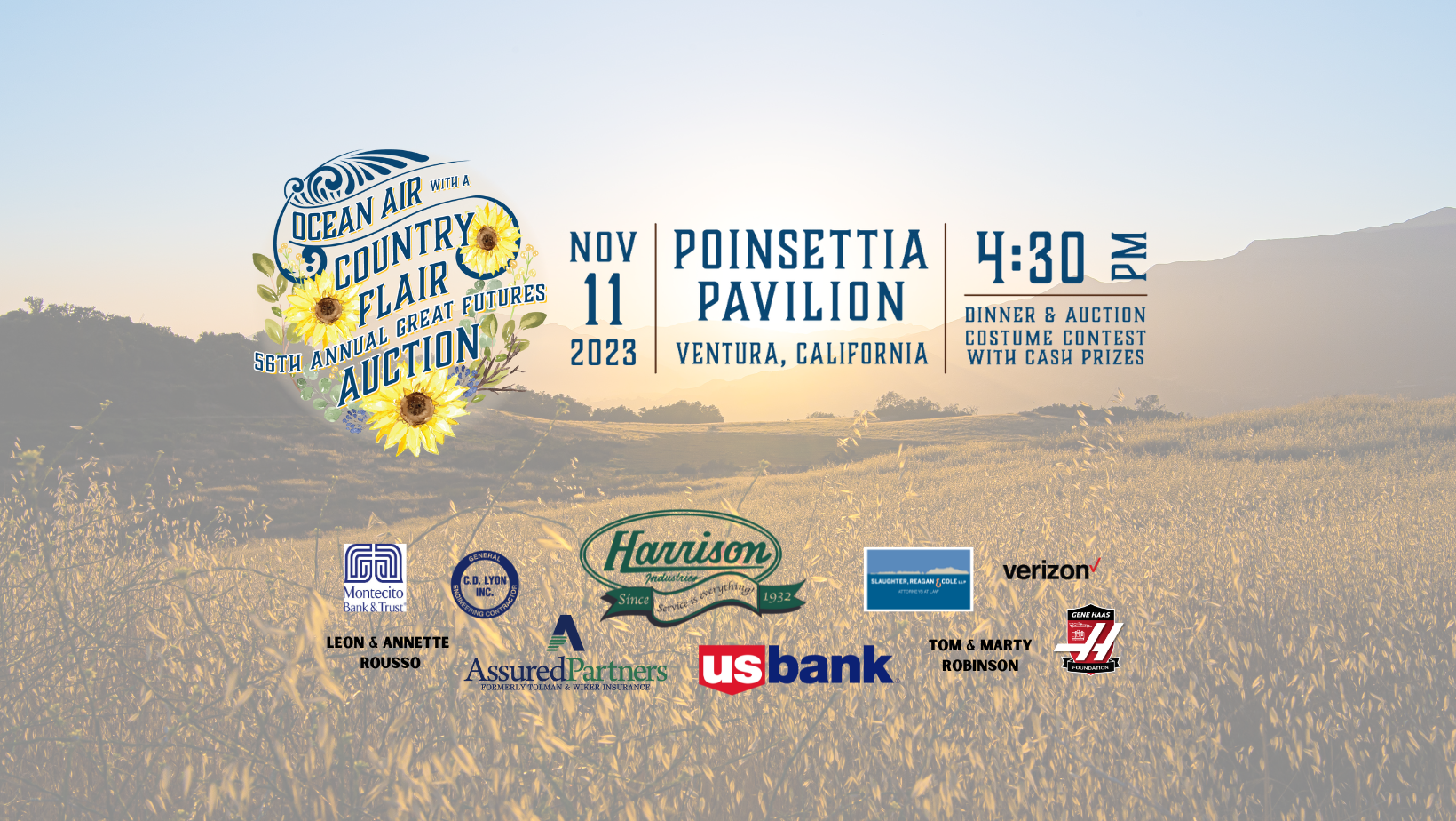 2023 Great Futures Auction background